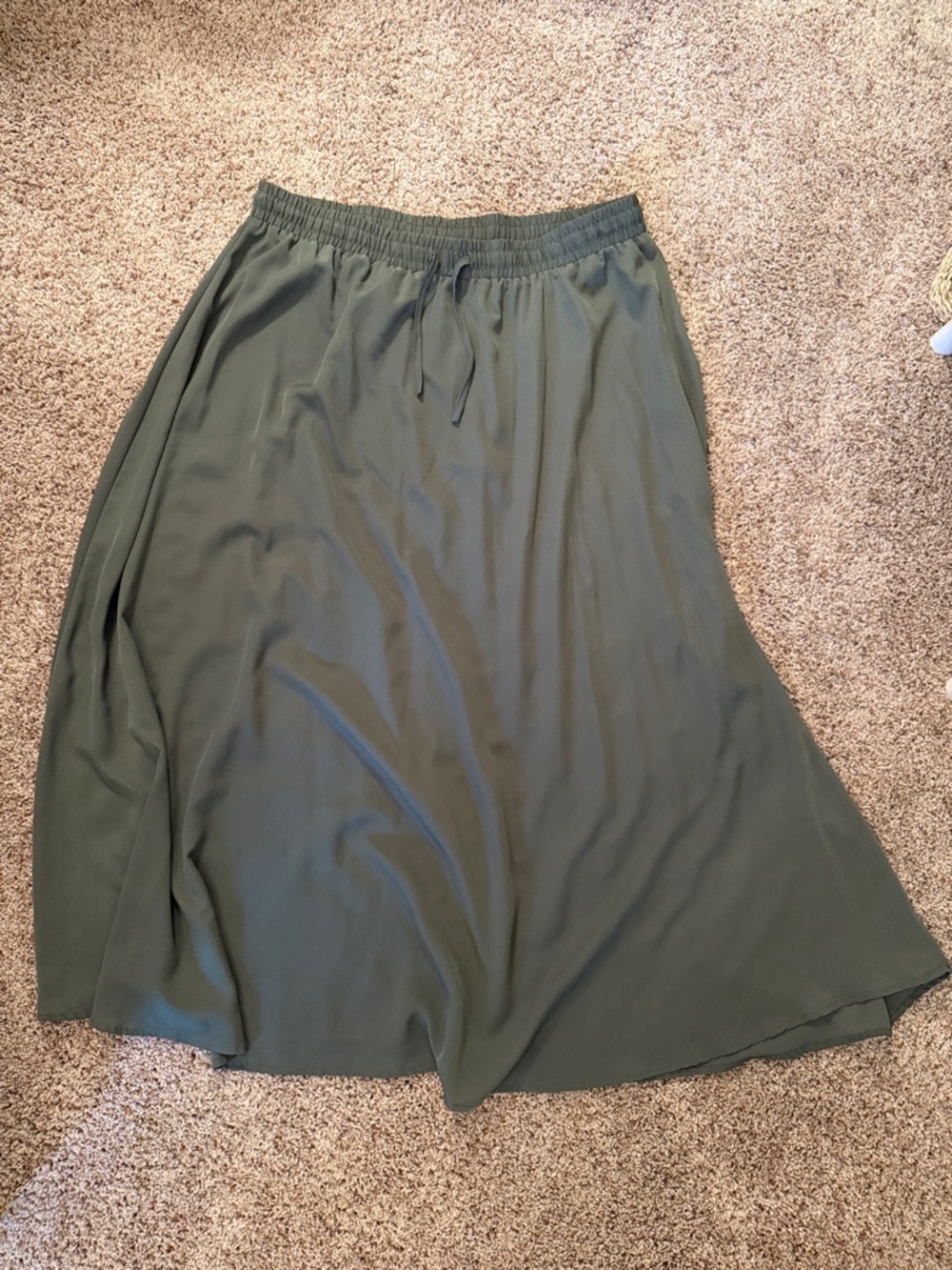 Simlu Olive Green Skirt - 3XL